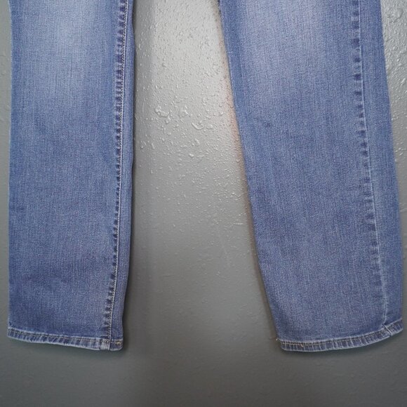 Levi Gold Mens Mid Wash Distressed Mid Rise Straight Leg Jeans Size 31X32 - Picture 2 of 8